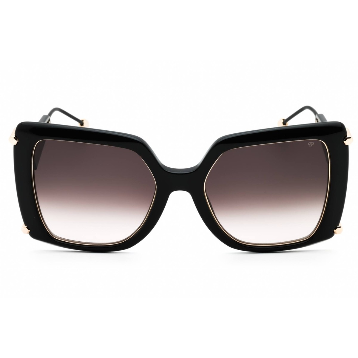 Philipp Plein Women's Sunglasses Glossy Black Oversized