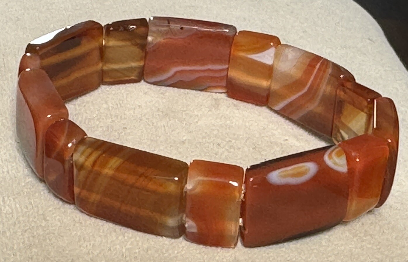 Gemstone Stretch Elasticated  Panel Cuff Bracelet… - image 2