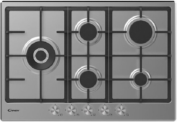 Candy CHG7WLWPX Ebene Kochen 5 Brenner Edelstahl Gittern Im Aus Gusseisen-image