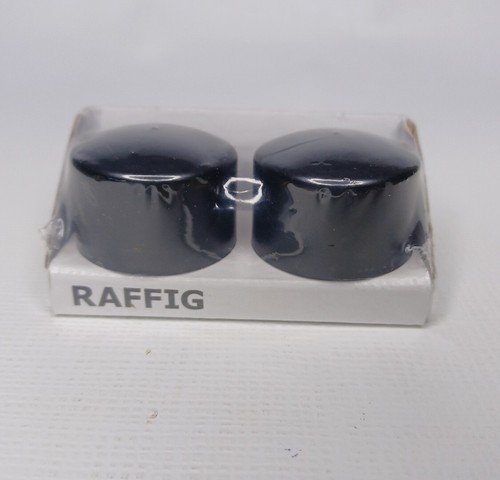IKEA Raffig Finials Curtain Rod End Caps 1 Pair Black NEW - Picture 3 of 7
