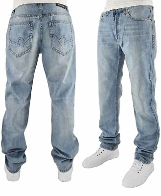 Rocawear Herren Doppel R Locker Sitzend Jeans Neu Hip Hop Urban Star Era W32