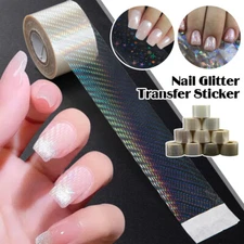 1 roll of 120m Nail Art Foils Transfer Stickers Aurora Chrome Decal Tips Decor.