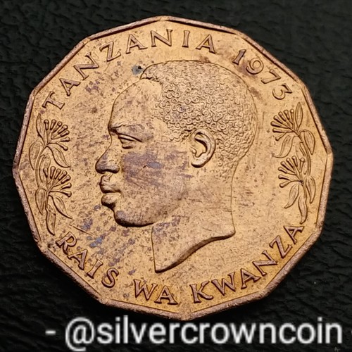 Tanzania 5 Senti 1973. KM#3. Bronze Five Cents coin. Sailfish. Fish. Nyerere. - Picture 2 of 7