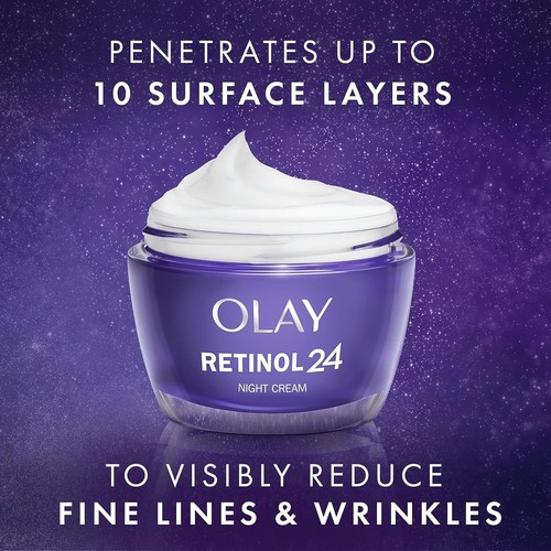 Olay Regenerist Retinol24 Night Face Cream Moisturiser 50 ml - Picture 2 of 3