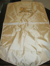 BURBERRY GARMENT TRAVEL BAG - GOLD - 40" X 23" - WITH ZIPPER AND HANGING RING