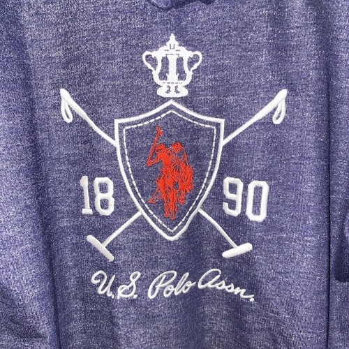 U.S. Polo Assn Zippered Sweatshirt Embroidery Front & Back Polo Rider Flag 18 - Picture 5 of 7