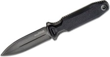 SOG Pentagon FX Covert Blackout Fixed Blade Dagger Knife 3.4" Double Plain Edge