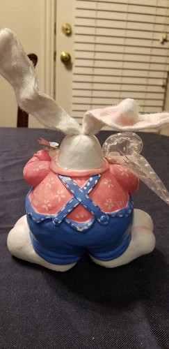Pair of Colorful Joelson Industries Inc Ceramic Easter Bunnies. EUC - Picture 6 of 6