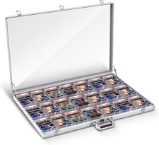 Trade Show Display Case Table Top Portable Aluminum Sports Card Display Case Fra