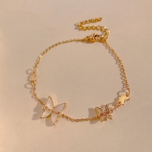 Authentic 14K Gold Plated Butterfly Bracelet, Butterfly Bracelet