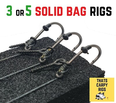 Solid Bag Rig 3 oder 5 / Korda Dark Matter / Fertig gebundene Karpfenrigs / PVA Bag Weed