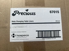 HOSPECO (500 LINERS) Precious Baby Changing Table Liners 13.5" x 17.5" White Lot