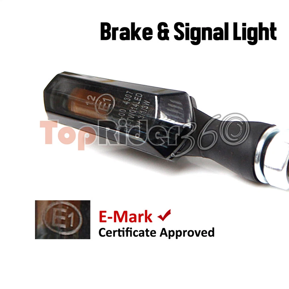 Indicador de luz de señal de giro de freno trasero WIZARD Smoke LED para motocicleta Ducati Foto 4 de 4