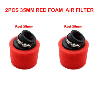 GREEN 35mm Angle Bent Foam Air Filter Pod Cleaner PIT Quad Dirt - Foto 5
