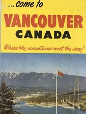 Vancouver Canada Vintage Travel Brochure 