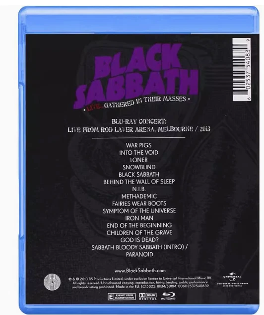 New Black Sabbath - Live...in 25g blu-ray Sealed To Your Masses Assembled - Image 2 of 2