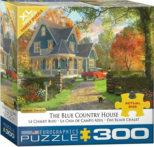 EuroGraphics The Blue Country House by Dominic Davison 300-Piece Puzzle - Picture 1 of 1