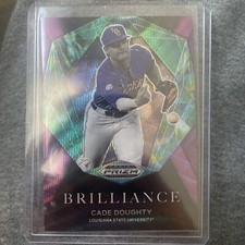 2022 Prizm Draft Picks Baseball Brilliance Purple Wave BR-CD Cade Doughty Blue