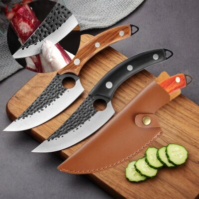 8''/ 6'' Cuchillo De Carnicero Acero Inoxidable Para Chef Carniceria Cocina