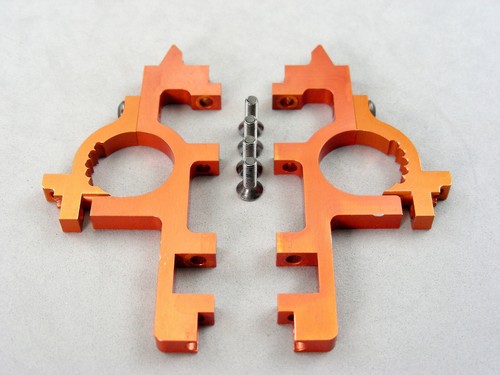 Vintage HPI Hot Bodies HB R10 Complete 4-Piece Upper & Lower Front Bulkhead Set - Picture 5 of 6