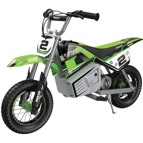 Razor SX350 McGrath Pneumatic Knobby Tires Electric Dirt Bike, Green (For Parts) - Picture 1 of 9