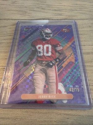 2025 Topps Finest Jerry Rice RARE X-Fractor Purple /75 San Francisco 49ers