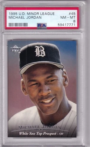 1995 Upper Deck Minor League Baseball Michael Jordan #45 PSA 8