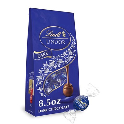 Lindt LINDOR Dark Chocolate Candy Truffles Melting Truffle Center, 8.5 oz. Bag
