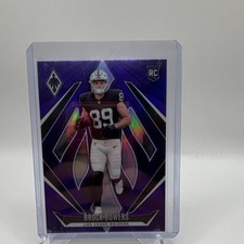 2024 Panini Phoenix Brock Bowers Las Vegas Raiders Purple Rookie #165 Football