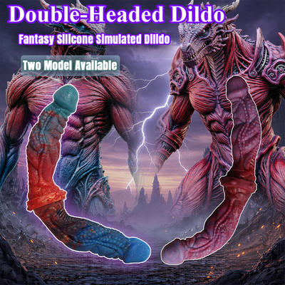 #ad Double Sided Headed Fantasy Dildo Penetration Dong Lesbians Toys Use Lubricant $31.49