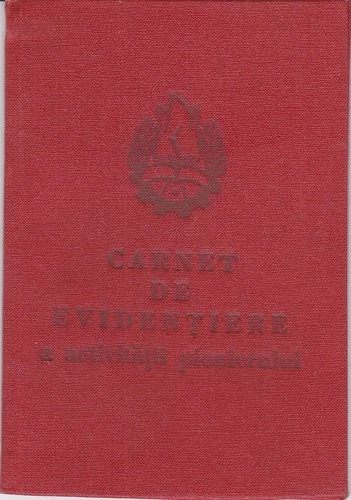 Romania, 1979, Vintage Pioneer Member Card - Communist Youth Boy Scouts