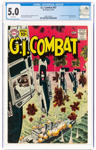G.I. Combat #87 CGC 5.0🔥1st Haunted Tank WHITE PAGES🔥1961 Russ Heath T3 461 cm