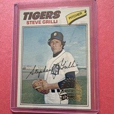 Topps 1977 50th Anniversary Steve Grilli Tigers Autograph #506 buyback 