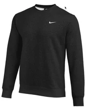 Nike Mens Club Fleece Crewneck Sweatshirt Pullover 2X-Large Black CJ1614-010
