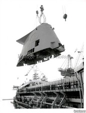 1964 Oceanic Shipyard Trieste Italy Smoke Stack Panama 7X9 Historic Press Photo