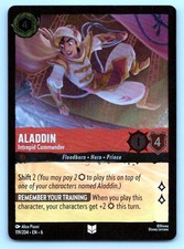 Lorcana Aladdin - Intrepid Commander 119/204 Azurite Sea 6 COLD FOIL UC NM