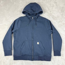 Carhartt Hoodie Womens XL 16-18 Navy Blue Clarksburg Full Zip Relaxed Fit 102788