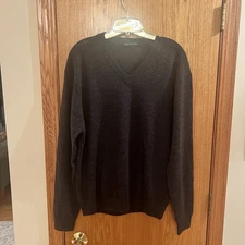 Stile Di Vita Sweater Men’s Large Gray Merino Wool Pullover Italy