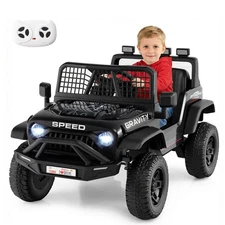 24V Ride On Car w/Remote Control Music LED Headlights Spring Suspension for Kids