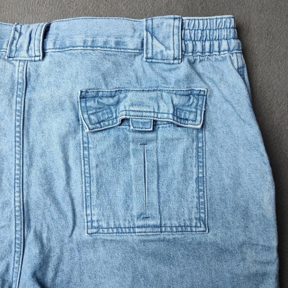 复古 St Johns Bay 短裤男式 36 轻 6.5 英寸工装口袋弹性腰 Y2k — 第 4/4 张图片