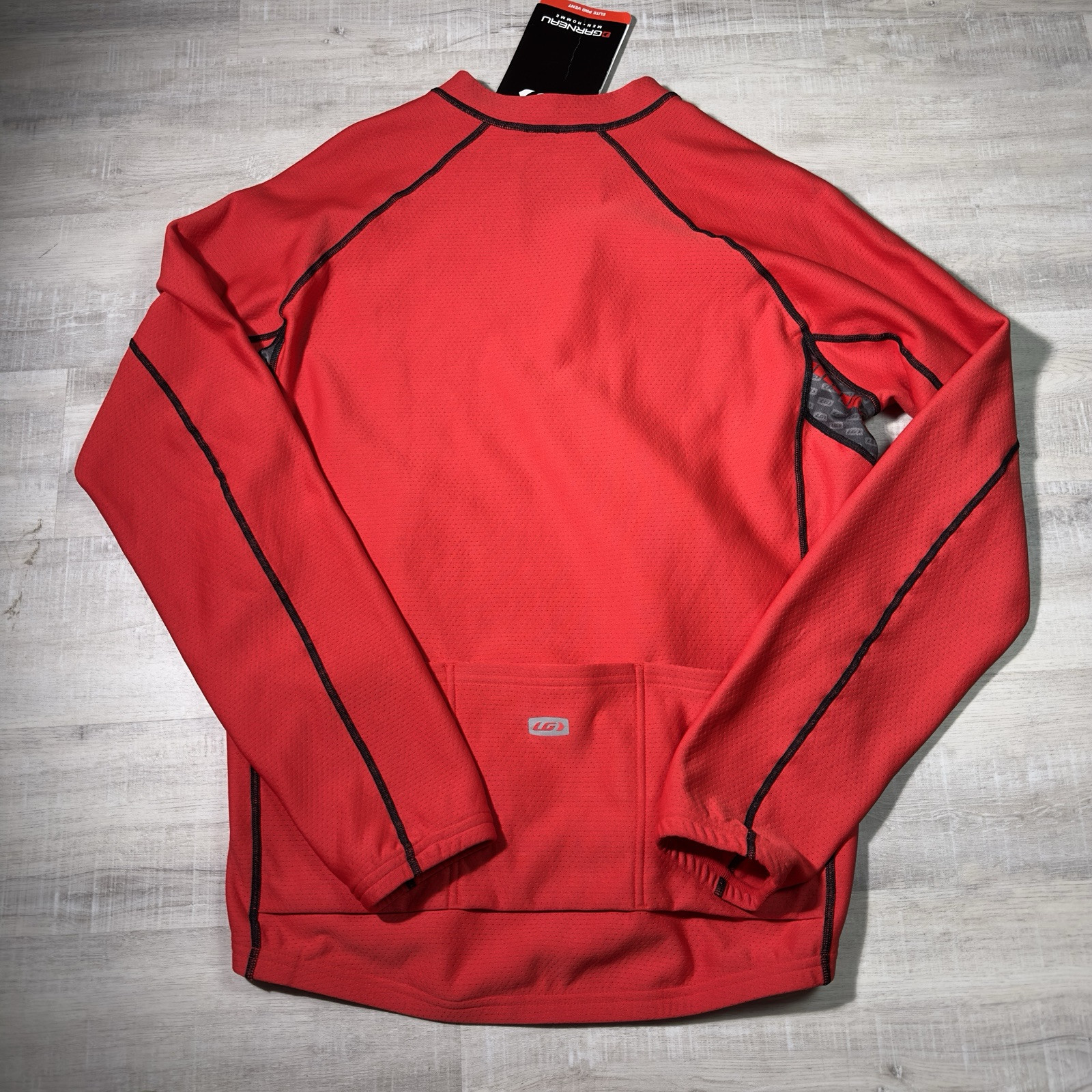 Garneau Mens Cycling Jersey Red 3XL Elite ProVent Biking Outdoor Stretch 1/4 Zip