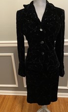 Jones NY Vintage Black Velvet Skirt Suit Set Women s Size 8 READ
