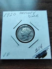 1920 P Silver Mercury Dime - F/VF - Good Condition