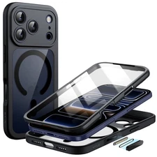 Case for iPhone 17 Pro with Screen Protector, 360 Degree Full Body Cover