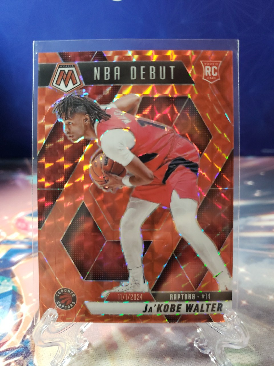 2024-25 Panini Mosaic #253 Ja’Kobe Walter Orange Mosaic #/249