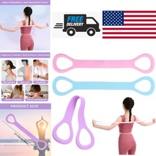 3 Piece Figure 8 Resistance Bands for Arm Back Shoulder Exercise Light Colors