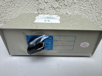 NEW! SCE Manual Data Transfer Switch Box 3 Port ~ A,B,C NOS VTG Transfer Switch
