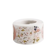 500 Assorted Round Floral Self Adhesive Baby Shower STICKERS DIY Crafts Labels