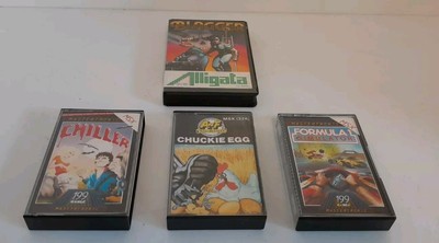 Msx Spiele Konvolut, Chiller / Formel 1 Simulator / Blagger / Chuckie Egg.
