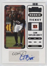 2022 Panini Contenders Rookie Ticket Cam Taylor-Britt #176 Auto 1cc7